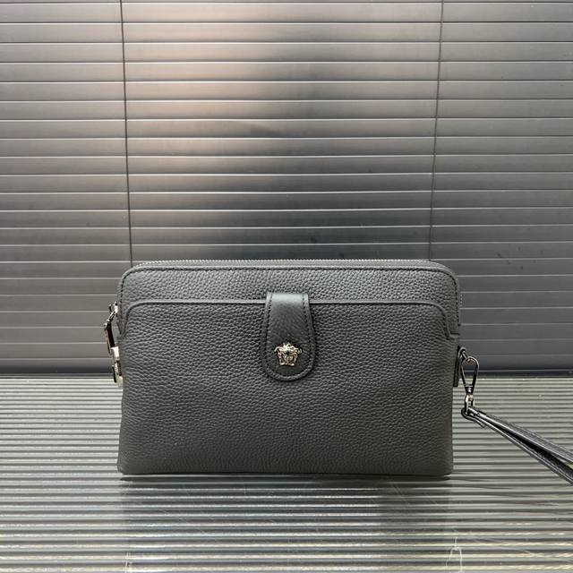 Versace Versace combination lock cowhide clutch card holder wallet multifunction
