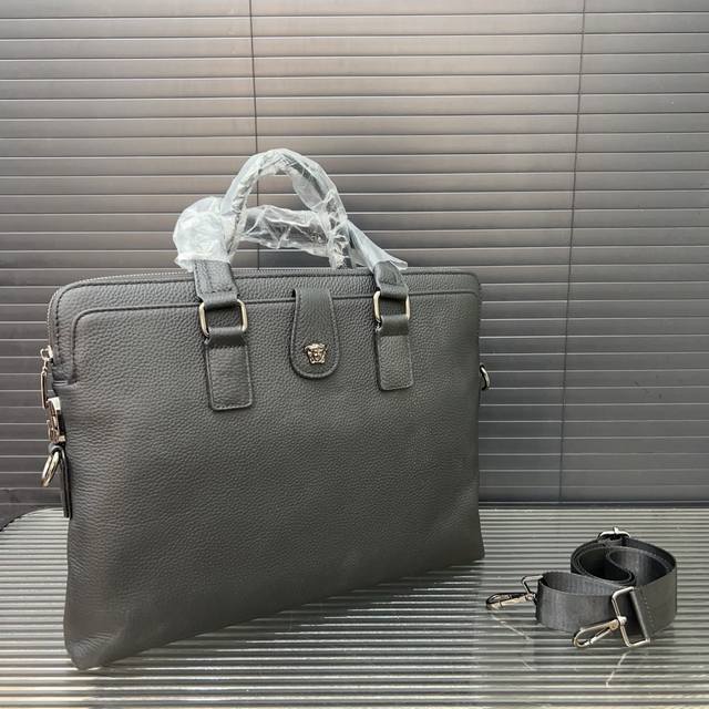 Versace Versace combination lock cowhide briefcase men's bag computer bag handba