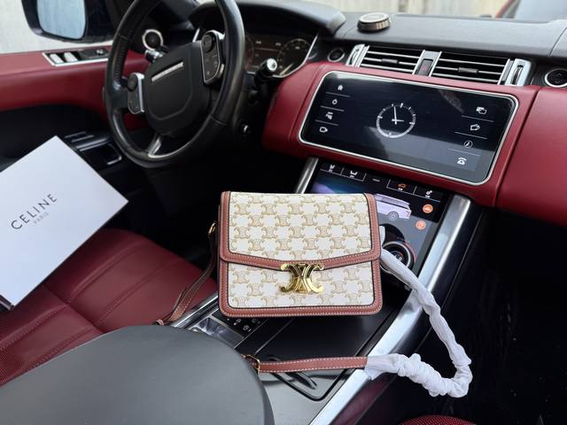 High-end new "Celine" Goya shoulder bag Goya crossbody bag Arc de Triomphe mess