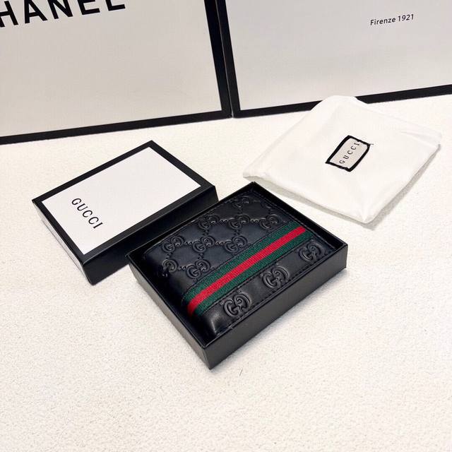 Color Black Size 11X10 New Gg official website ~ Short wallet Gg Supreme Canvas