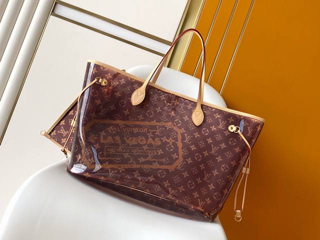 M14491 Top Original Dynamic 163 Neverfull Large Tote Bag is made of soft Monogra