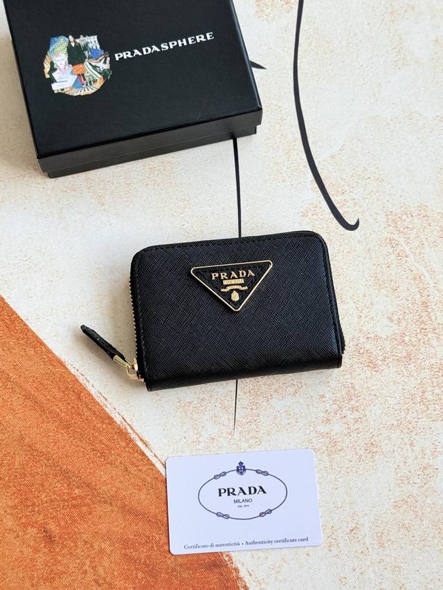 with box Prada hot-selling genuine leather card holder counter latest style, of