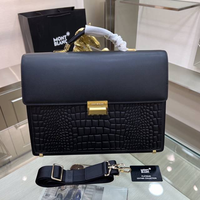 Montblanc International Montblanc's new men's briefcase is made of imported cowh
