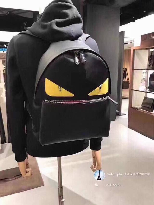 Model: 33205-1 Fendi Fendi counter new cloth and leather backpack shipped Fendi