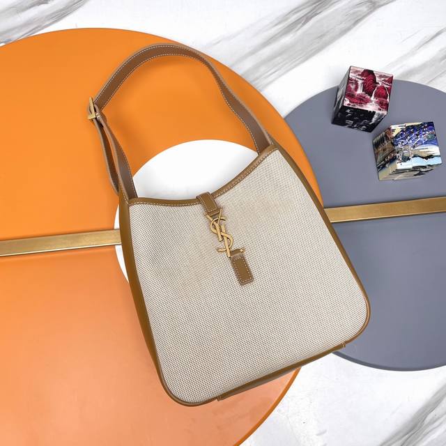 Original caramel with cotton and linen gold buckle Popular Hobo is coming Elegan