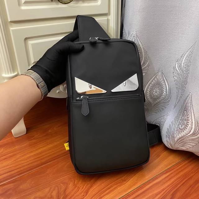 P Model: 2335 Silver Fendi Little Monster Rectangular Backpack Men's Crossbody C
