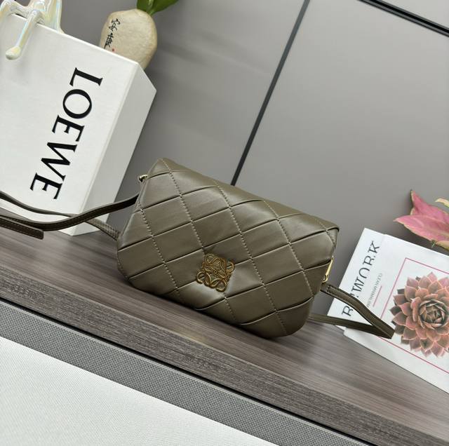 Low Puffer Goya Handbag in Shiny Nappa Leather Inspired by the Goya aesthetic, t