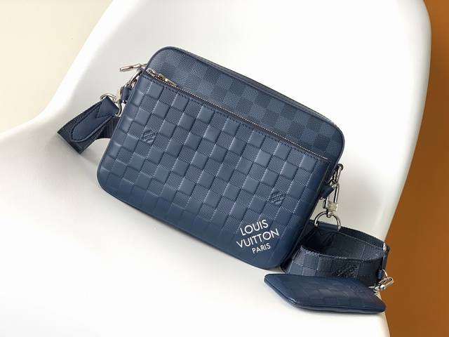 Top original single N40438 Blue embossed grid M69443 M58040 Silk screen M50017
