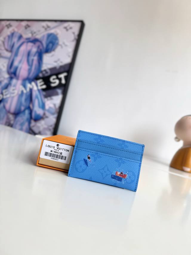 Overseas original M14862 blue exclusive real shot! This Double card holder is f