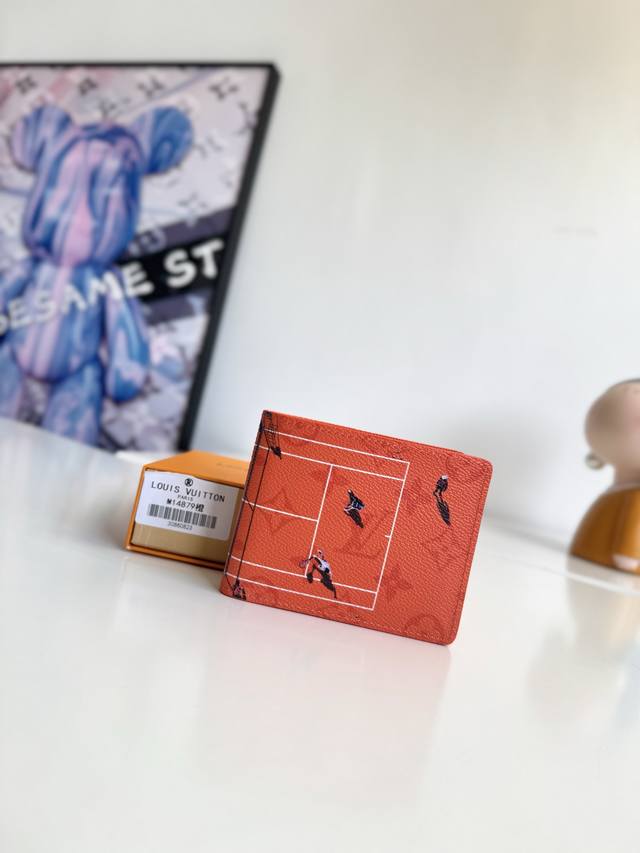 Overseas original M14879 Orange exclusive real shot! This Slender wallet is fro
