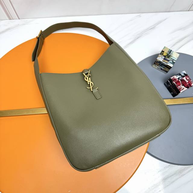 original Le 5A7_Large smooth leather soft handbag, large size, the same style a