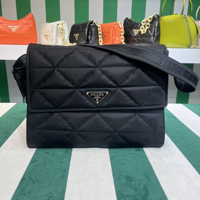 New version of diamond embroidered messenger bag Prad