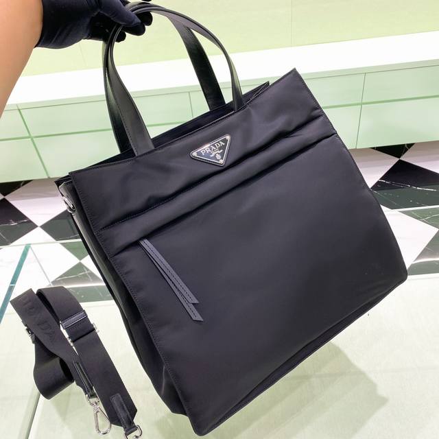 New model 2Vg076 Re-Nylon recycled nylon tote bag Imported parachute fabric + R
