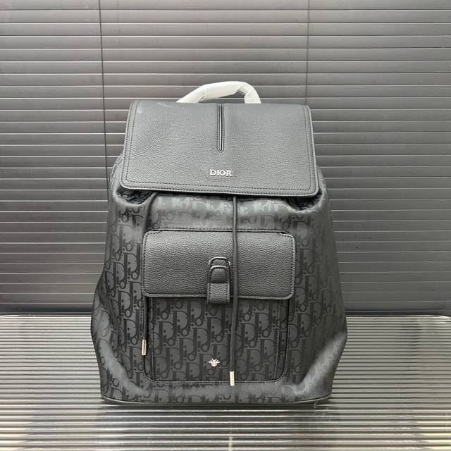 Dior Saddle Cd Backpack for Men and Women Large Capacity Backpack Schoolbag Clas