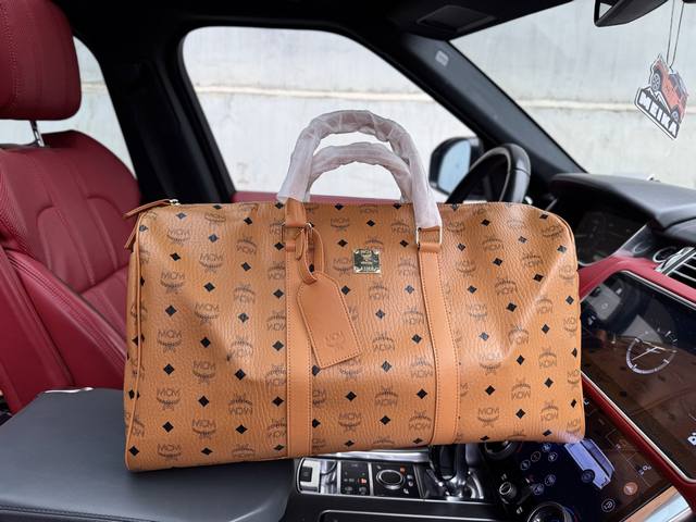 High-end new "Mcm" Mcm travel bag Mcm travel bag Lingot 50 old flower embossed