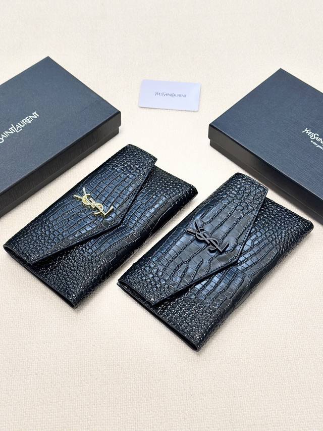 Color Black Gold Black Black Size 21X11 Real shot Yves Saint Laurent crocodile