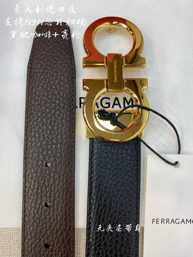 Ferragamo Ferragamo NFC chip scan code model genuine size 3.5Cm Italian original