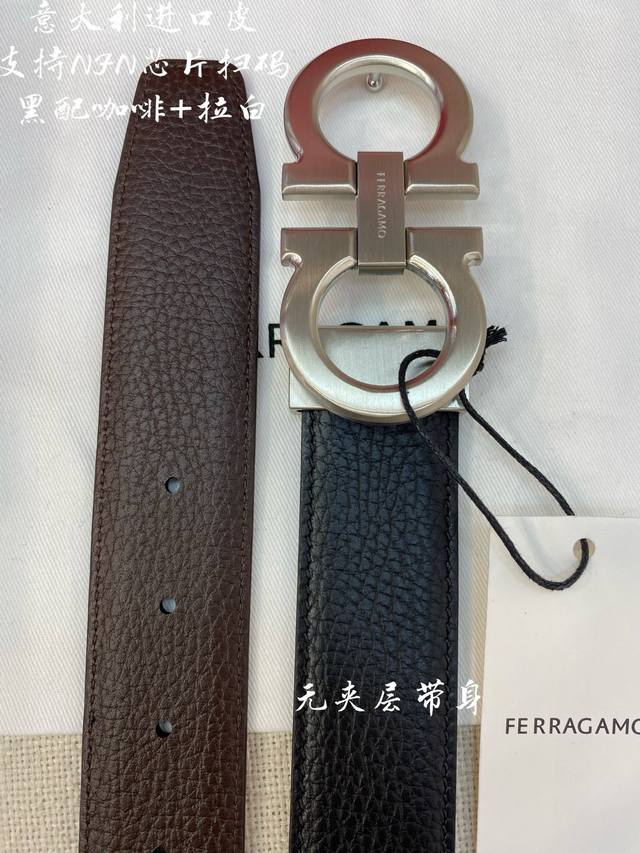 Ferragamo Ferragamo NFC chip scan code model genuine size 3.5Cm Italian original