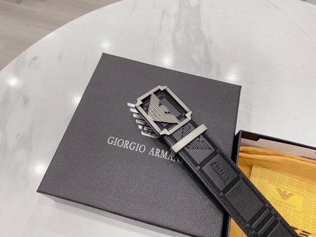 The Armani brand logo is a deformation of an eagle looking to the right. It pur