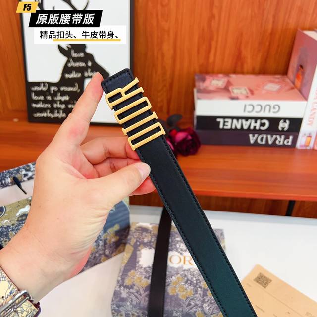 Original quality perforated Brand: Dio Dijia Women's Color: Black Buckle: Gold B