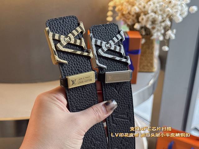 Lv belt width: 4.0Cm The latest series of counters, with exquisite carved buckle