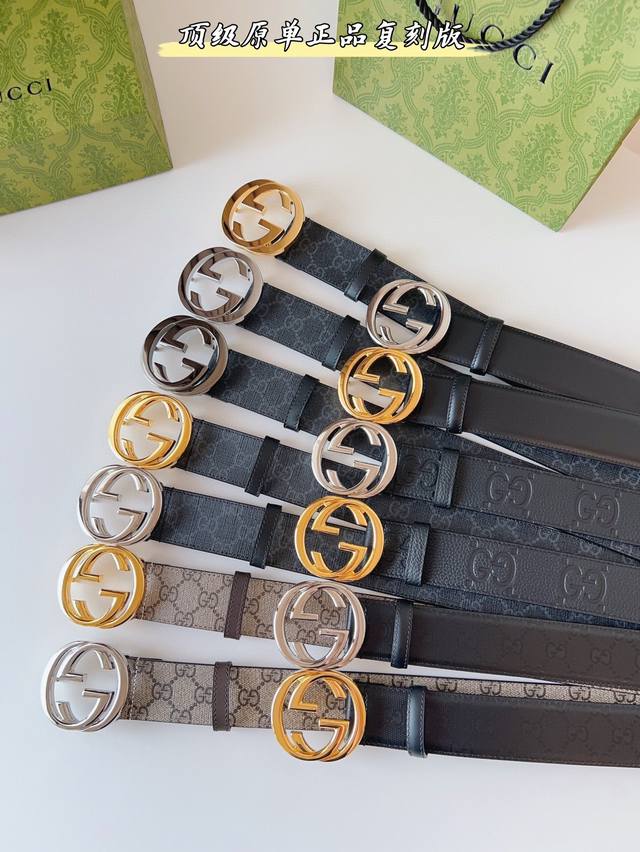 Guangzhou factory P direct delivery Gucci's new round interlocking double G buck