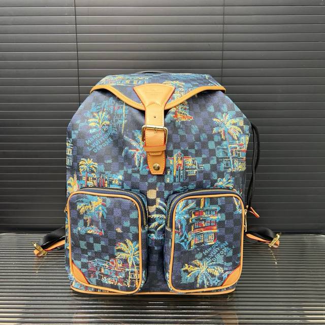 Louisvuitton Louis Vuitton Lv Tropical Checkerboard Montsour Cargo Backpack Back