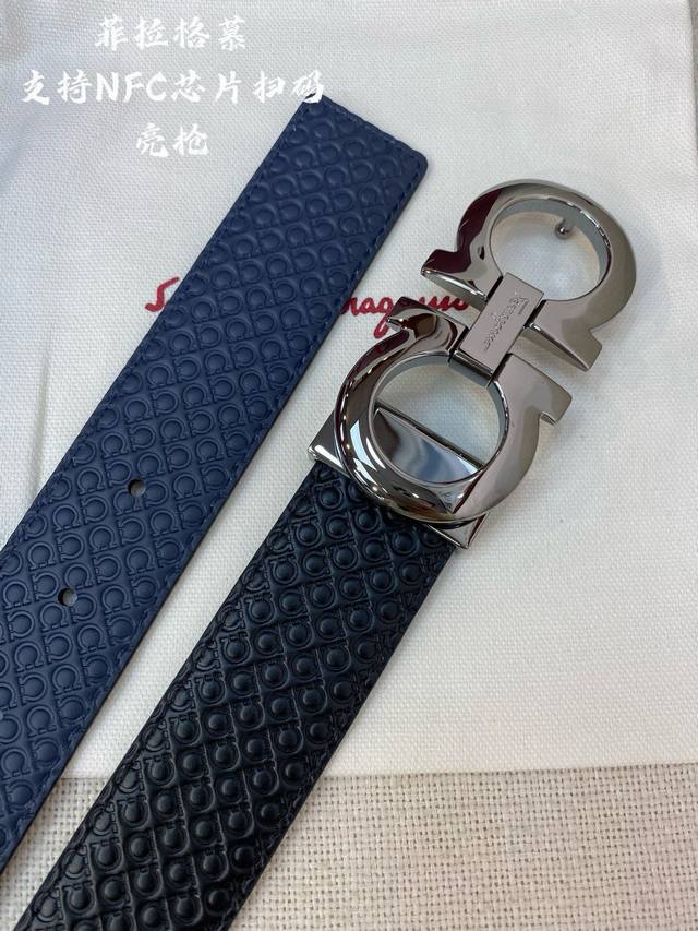 Nfc-F3.5Cm High-end custom men's belt, double-sided imported cowhide, you can ch