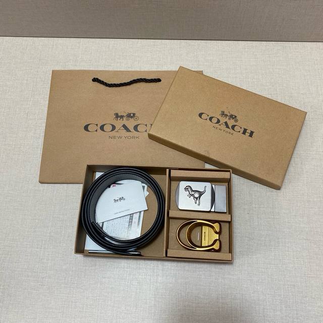 COACH belt hits the market. Original quality, 3.8cm size, top-grain cowhide, sam