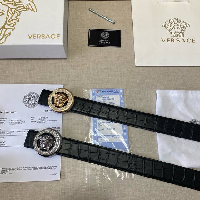 Brand: Versace Grade: Custom cow leather, new model. Band width 3.8cm. Fine oil