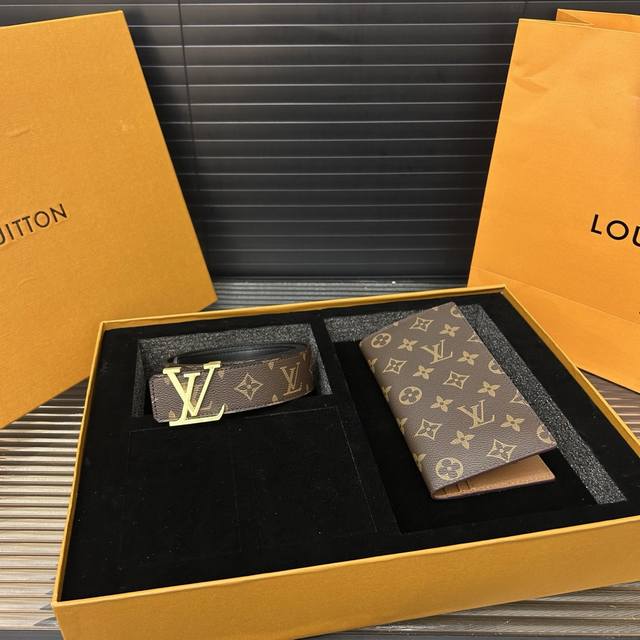 Louisvuitton Louis Vuitton Lv two-in-one box belt suit clip wallet men's boutiqu