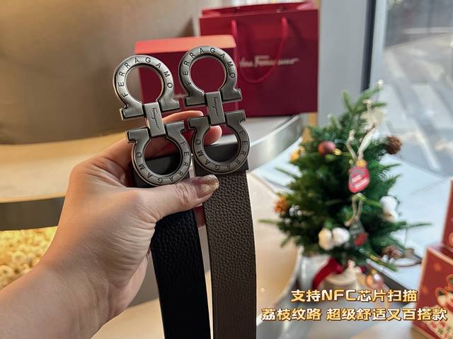 Support Nfc chip scanning gift original goods --- [Flying Kiss] Ferragamo doubl
