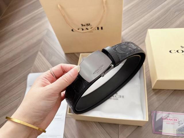 original goods --- [Kiss] Coach belt double-sided men's belt gift box belt, bot
