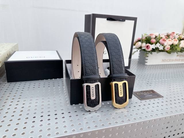 Full set packaging Gucci inch 5 Material: Double-sided plain cowhide, black wit
