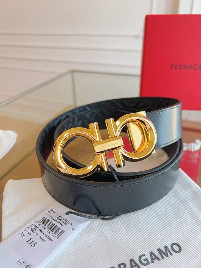 Salvatore Ferragamo counter now selling 3.5cm original leather. Precision brass