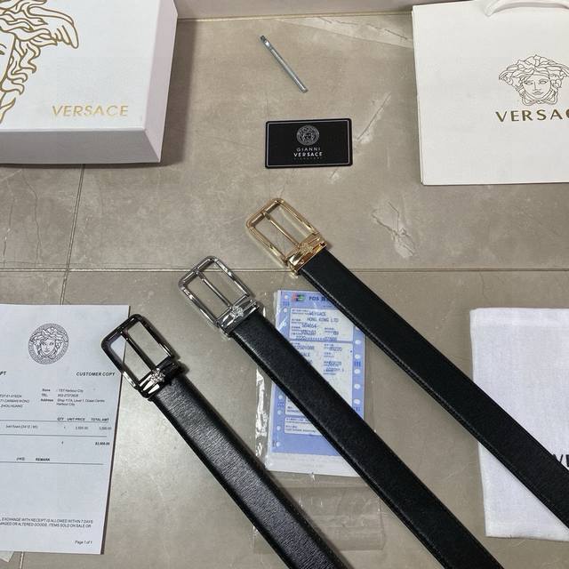 Brand: Versace Grade: Custom leather, new model. Width 3.5cm. Oil edge exquisit