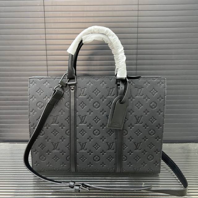Louisvuitton Louis Vuitton Lv printed double zipper briefcase men's bag computer