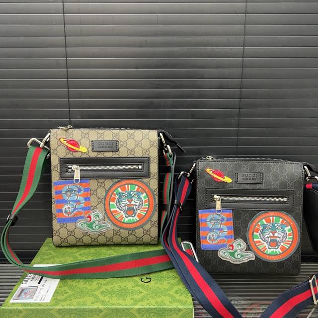 Gucci Gucci Night Courrier Gg embroidered tiger messenger bag shoulder bag real