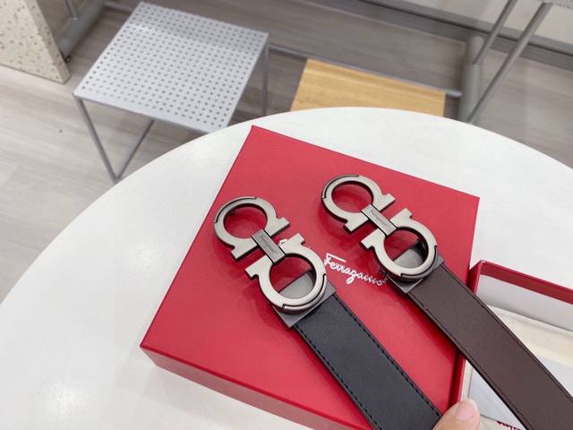 Ferragamo Universal Hot Sale Width: 3.5cm Counter-quality double-color authenti