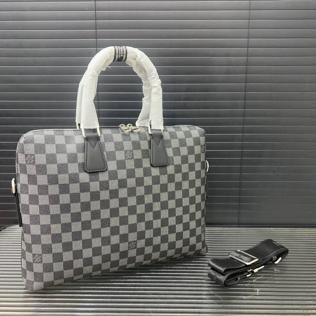 Louisvuitton Louis Vuitton Lv Porte Documents black checkerboard briefcase men's