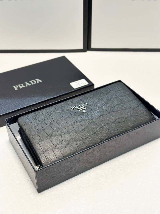 Color Black Size 21X10 Model 8816 Prada Clutch Cowhide First-class feel Built-i