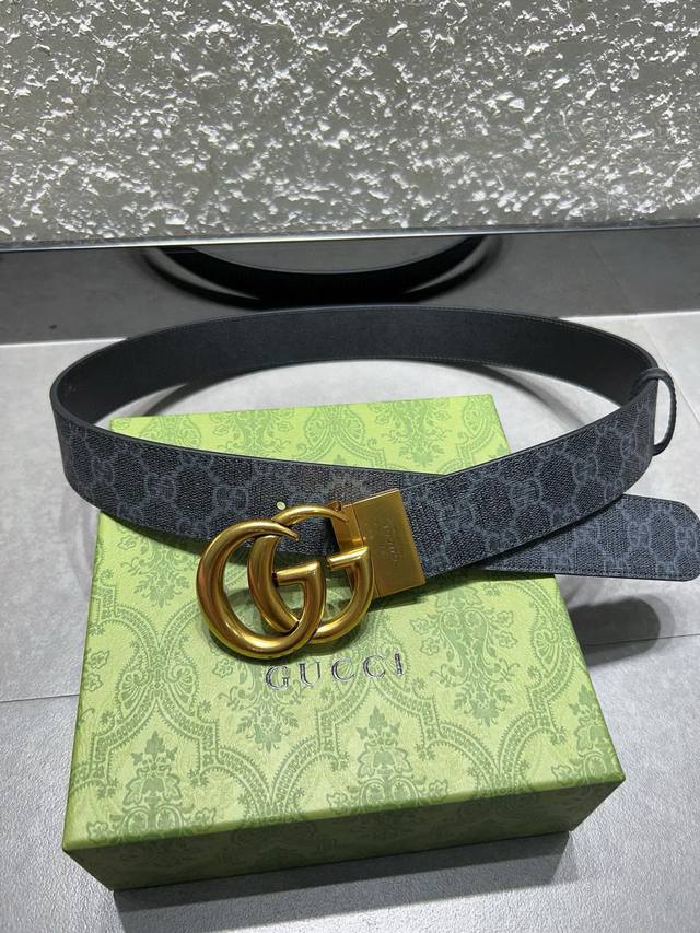Gucci 3.5Cm high-grade artificial canvas double-sided printing, double-sided use