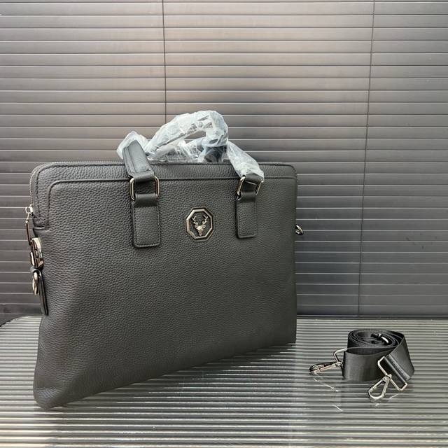 Original combination lock cowhide briefcase men's bag computer bag handbag clas
