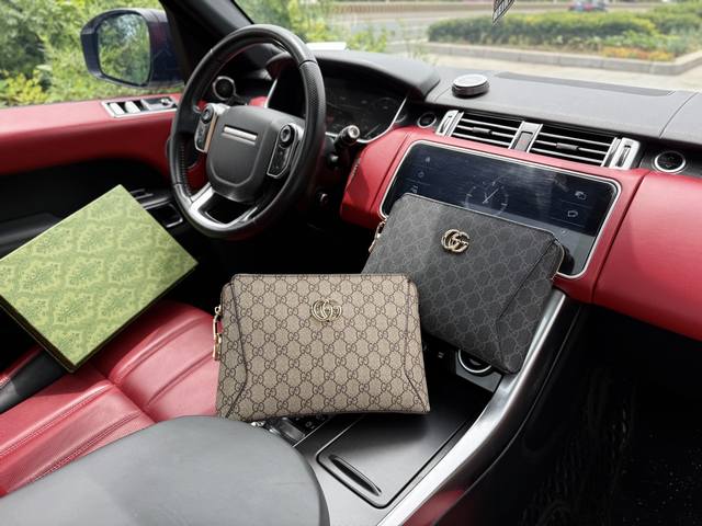 High-end new "Gucci" Gucci clutch bag Gucci men's clutch bag classic monogram f