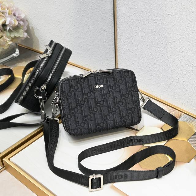 Genuine leather with original fabric and box Di0R Oblique latest double-layer z