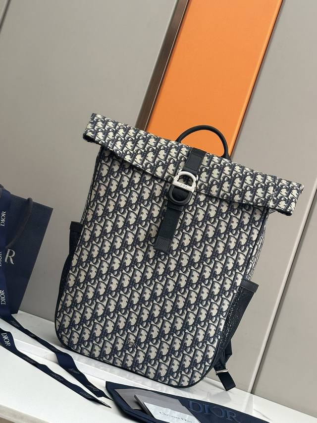 New to the Spring 2025 Men's collection, this Dior 8 Roll-Top Backpack is both
