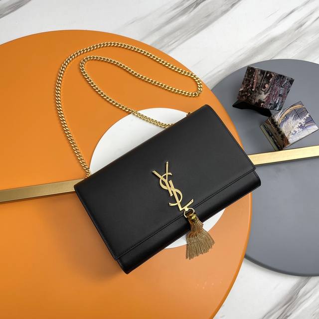 24# Original plain gold buckle + Kate classic crossbody chain bag original versi