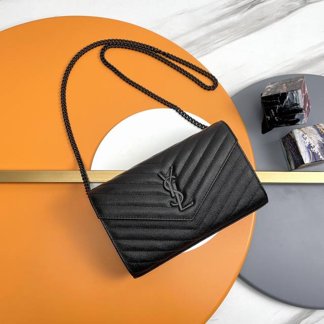 Original black-black button P Monogram caviar pattern original leather version e