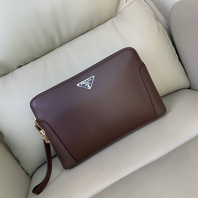 The latest hot-selling Prada double zipper combination lock imported first-laye