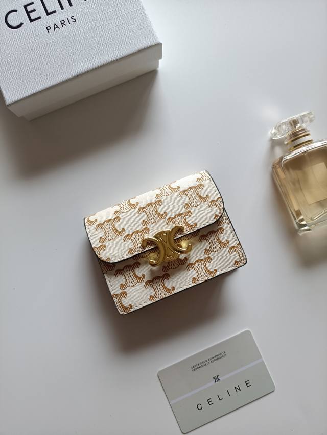 Celine new card holder, Triomphe business card holder, classic pattern large sur